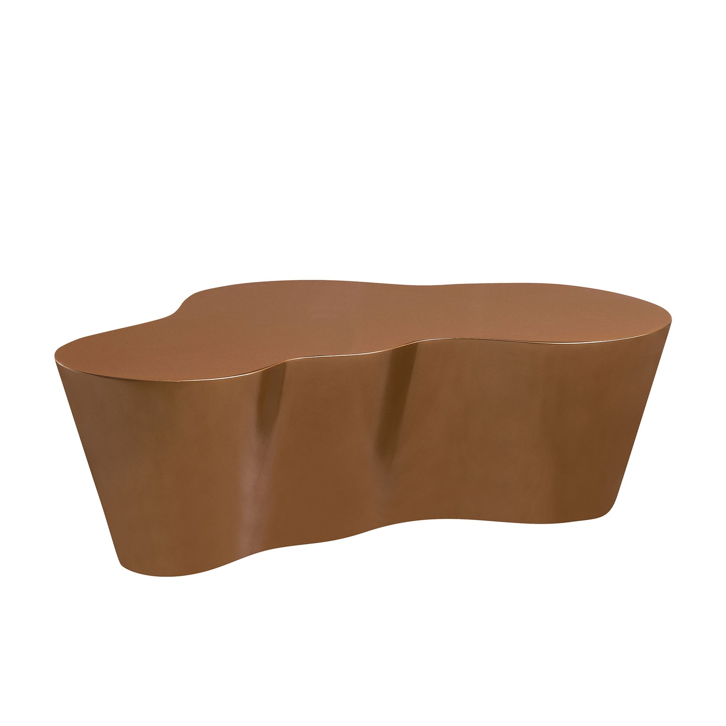 50 Inch Unique Shape Coffee Table - Sturdy Fiberglass Design