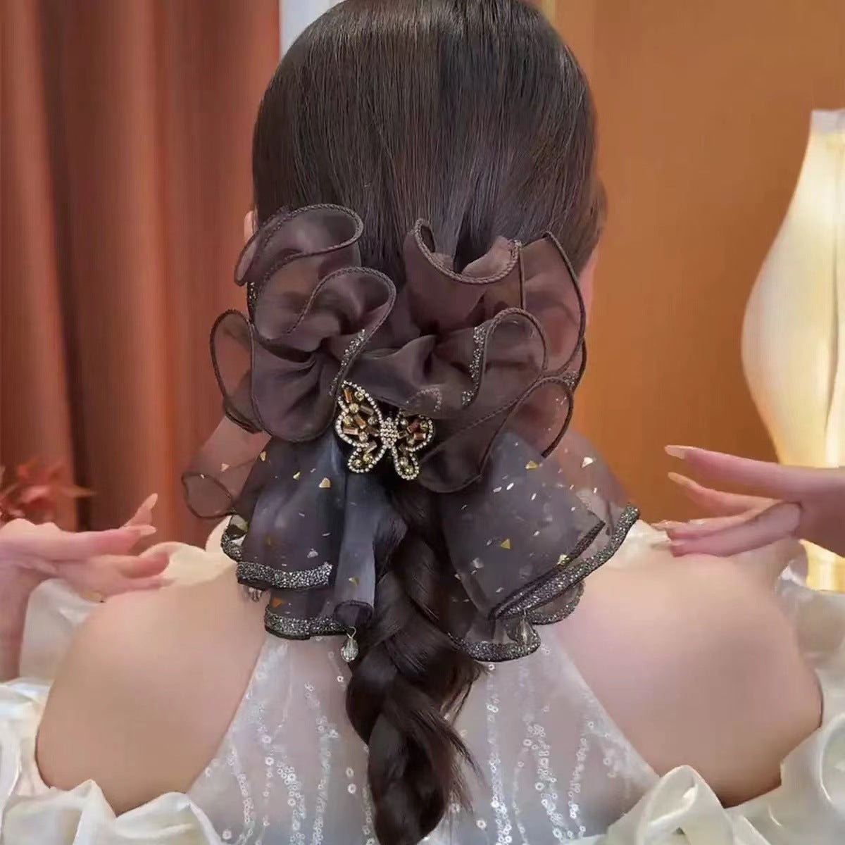 Fluffy Bow Hair Clip - Multiple Colors