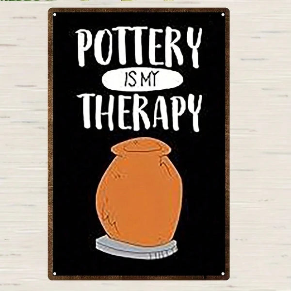 Metal Tin Wall Decoration - 20cm x 20cm Artistic Design