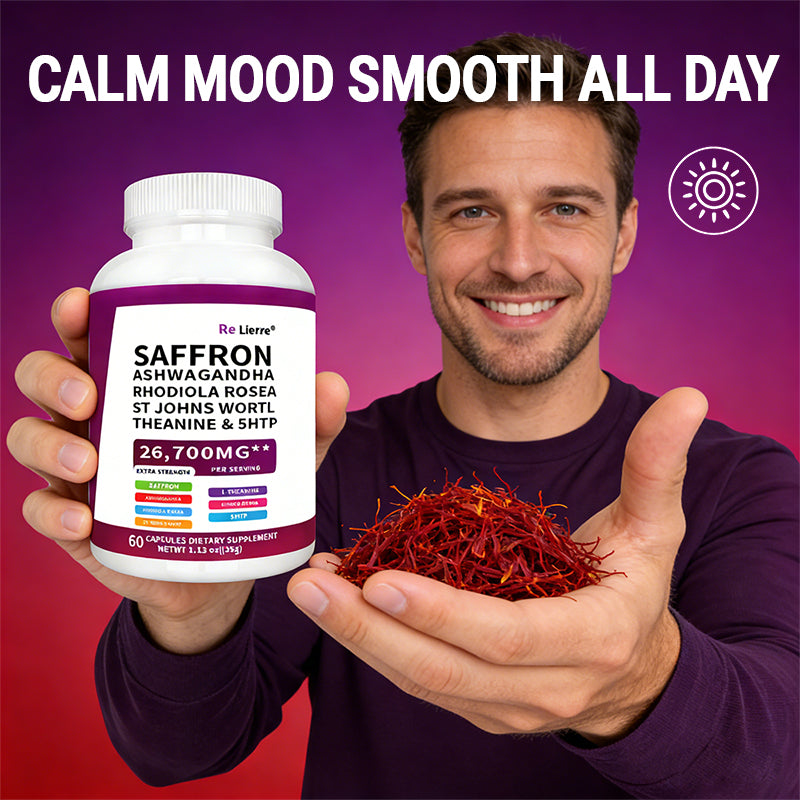 Saffron & Ashwagandha Herbal Supplement - 60 Capsules Extra Strength