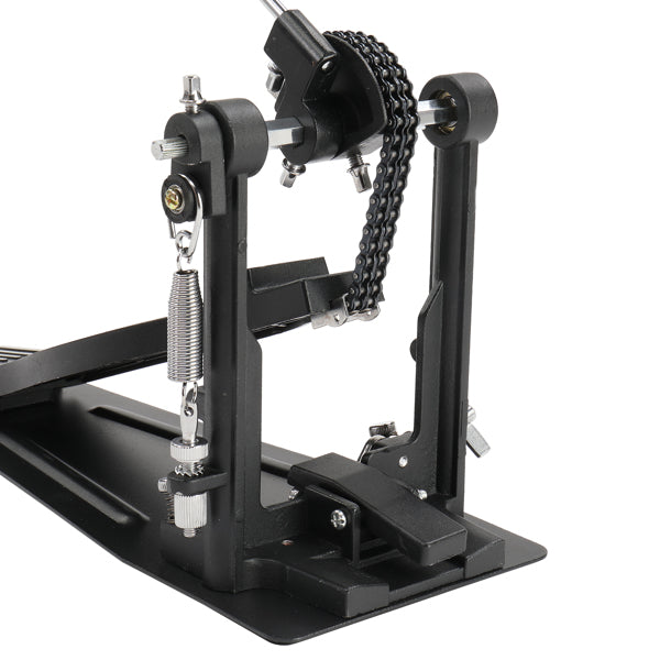 Professional Double Bass Drum Pedal for Drummers - Black