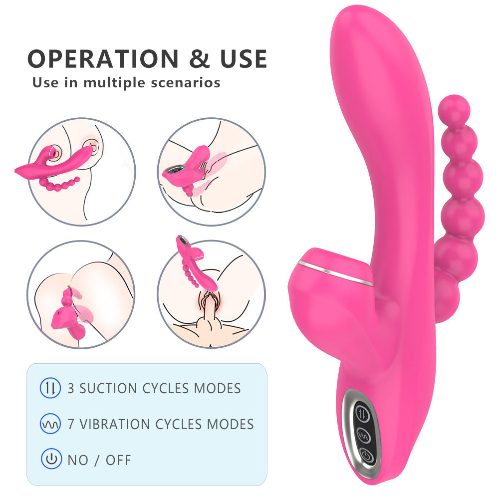 Multi-frequency Vibration Sucking Device for Women - Rechargeable Silicone Massager
