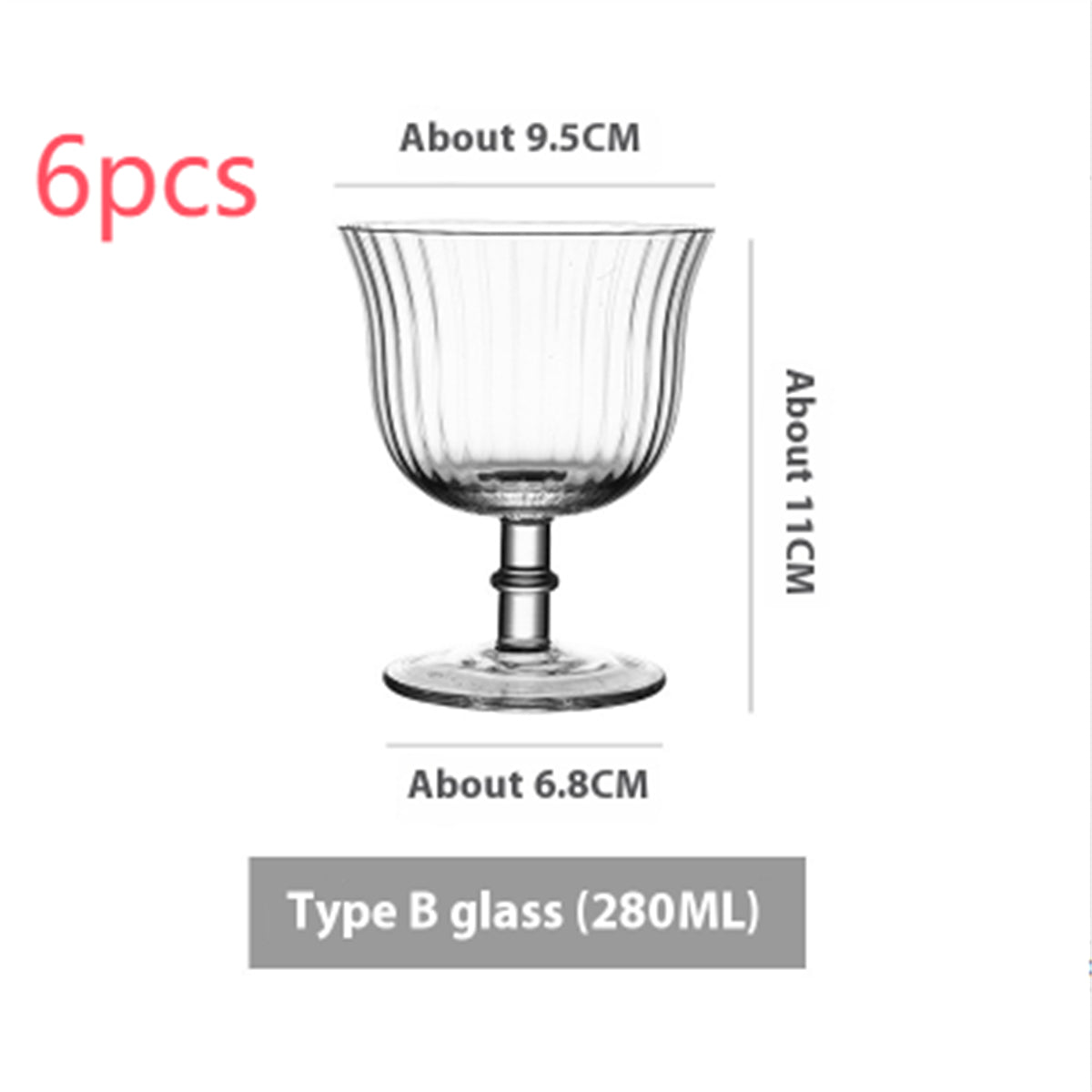 Simple Ins Style Handmade Crystal Glass Goblet - Multiple Variants