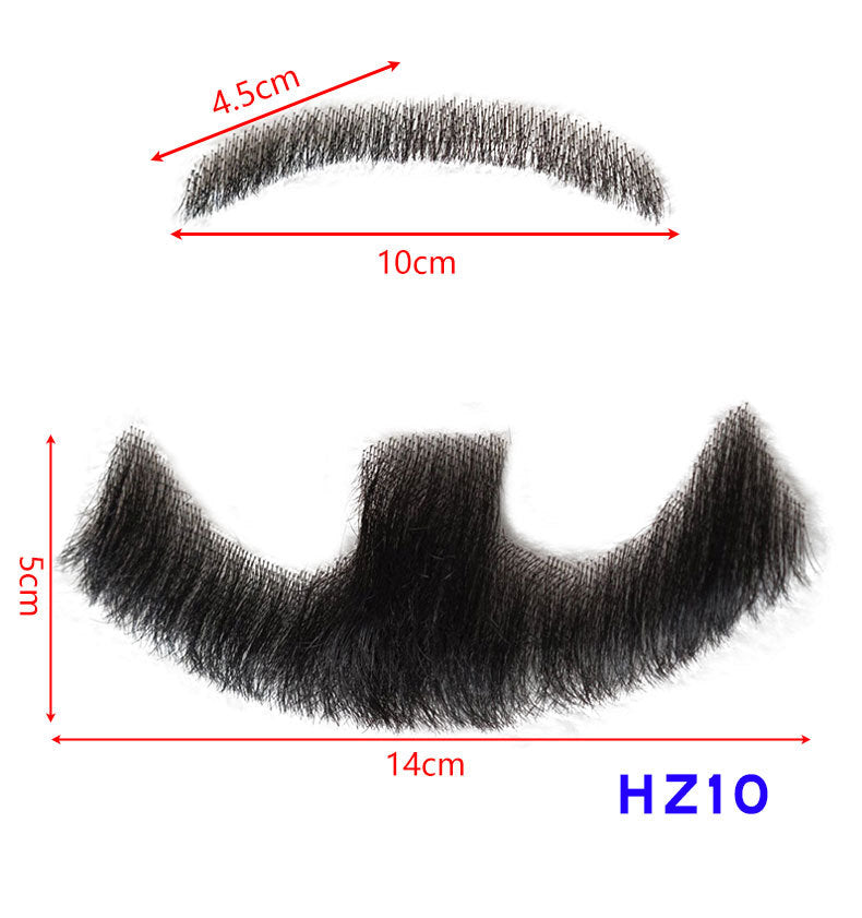 Hand-Woven Fake Beard & Eyebrow Makeup Props for Film & TV