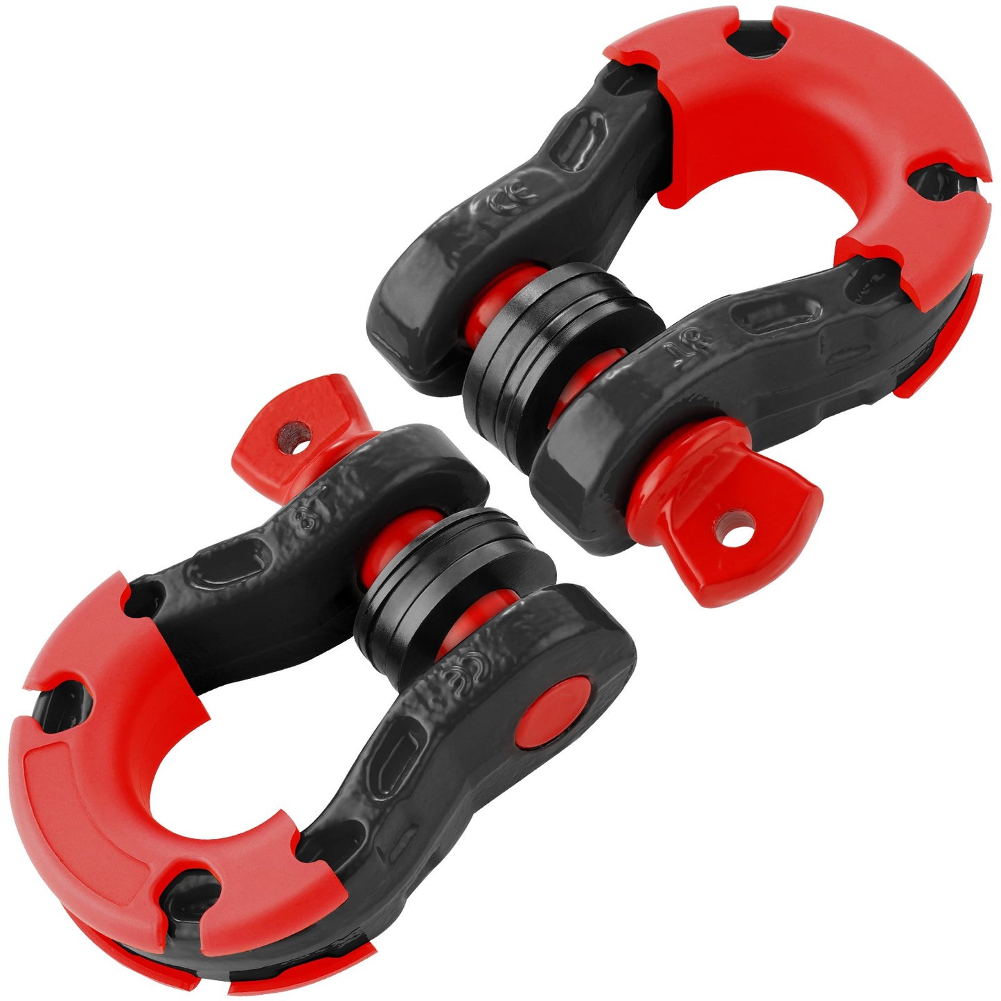 Heavy Duty Alloy Steel D-Ring Shackle 2 Pack Off-Road Vehicle Recovery Black