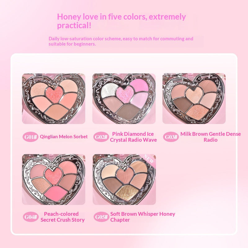Eyeshadow and Lip Gloss Makeup Palette for Natural Daily Look - Multiple Colors