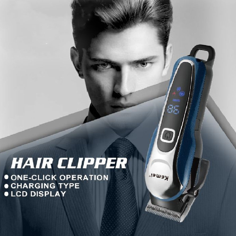 Professional Rechargeable Hair Clipper with LCD Display