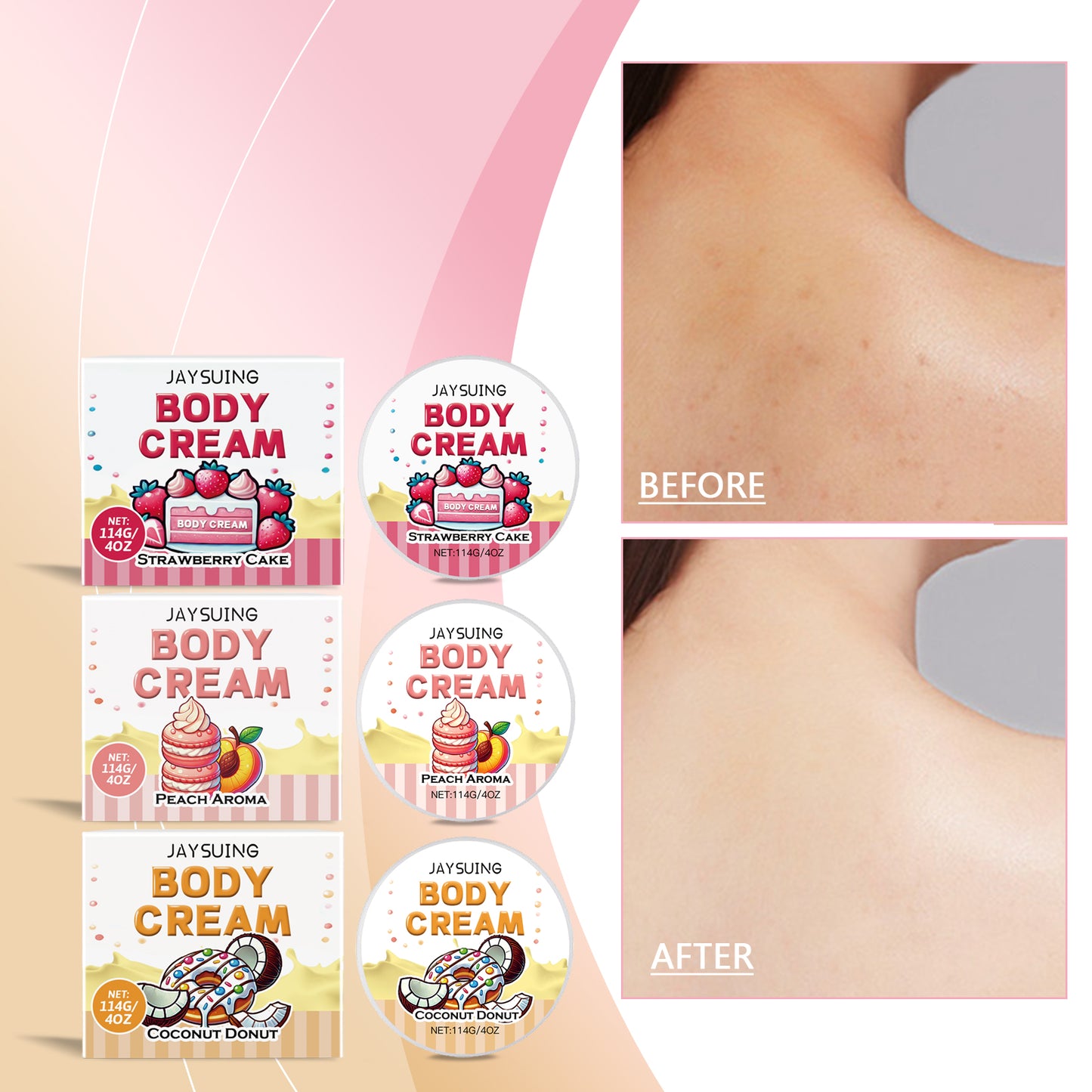 Peach Macaron Moisturizing Body Lotion with Jojoba Oil & Beeswax