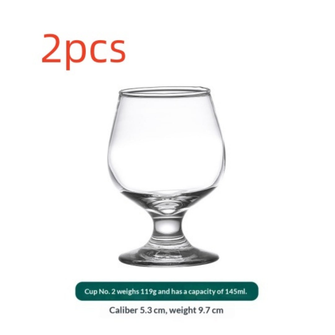 Short-Stemmed Wine Glass Set - Multiple Sizes & Quantities for Red & Brandy
