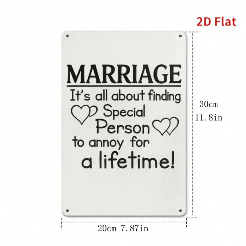 Metal Tin Sign Wall Decoration - 20 cm x 20 cm