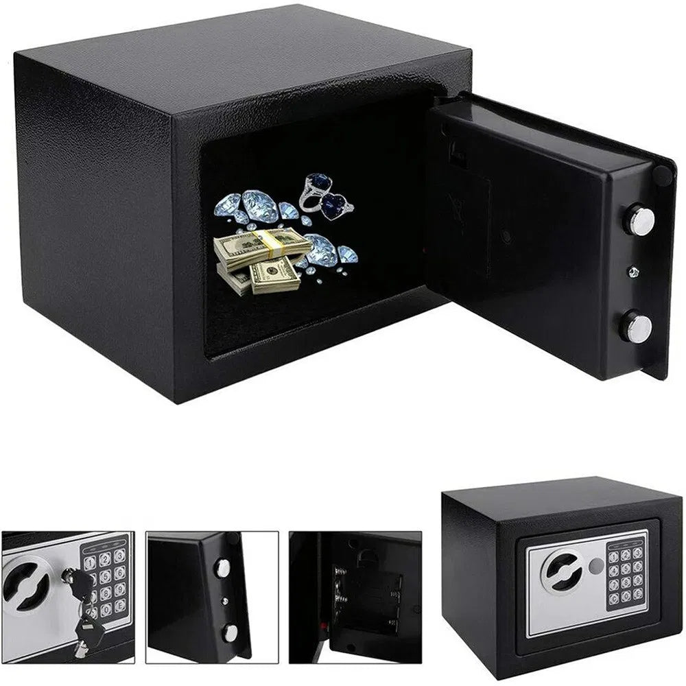 Fireproof Safe Box with Digital Lock, Wall Mountable Security Safe for Documents & Money