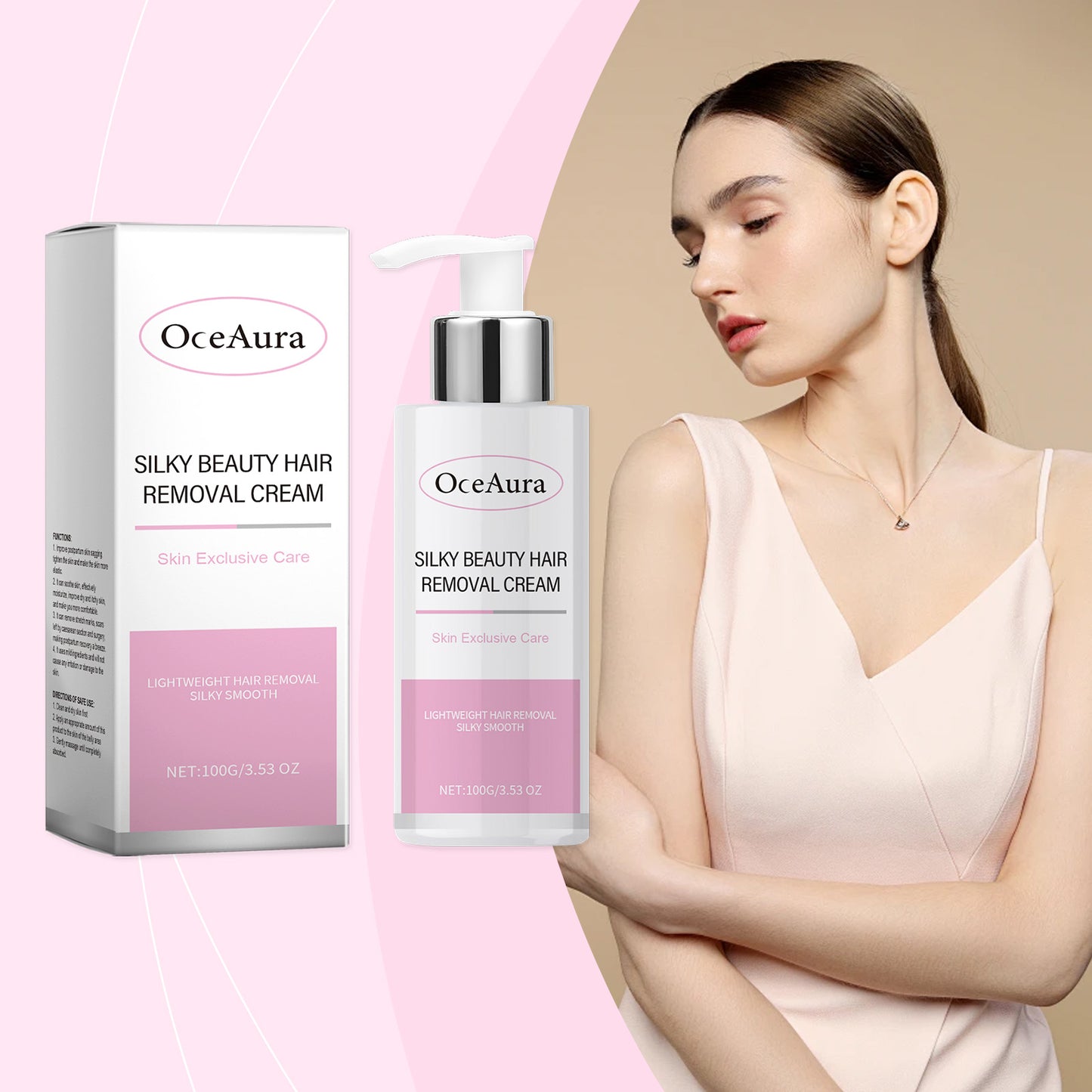 Silky Hair Removal Cream for Women - Gentle Body Hair Remover for Smooth Skin