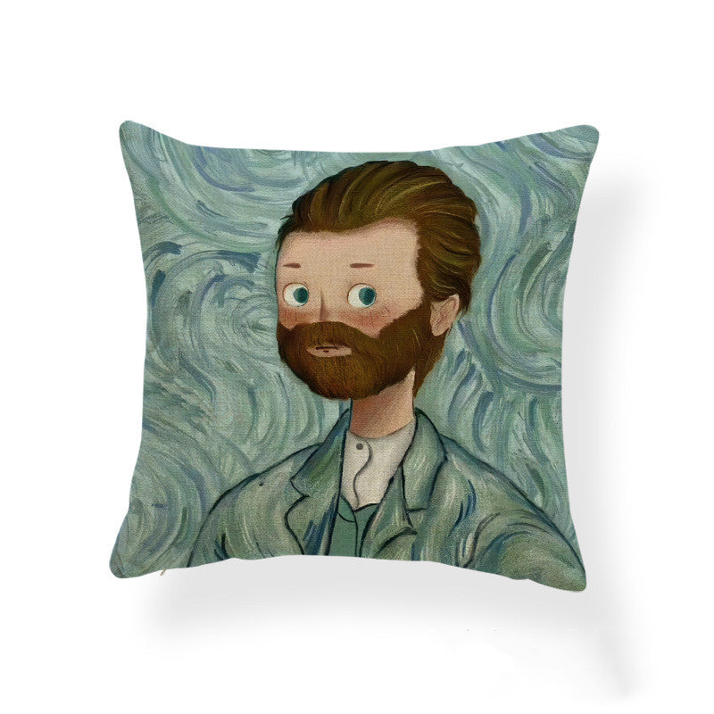 Cartoon Girl Printed Pillowcase Cushion Cover Home Decor 45x45cm