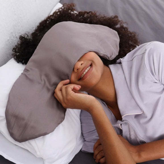European American Gravity Eye Mask for Relaxation and Sleep - Gray