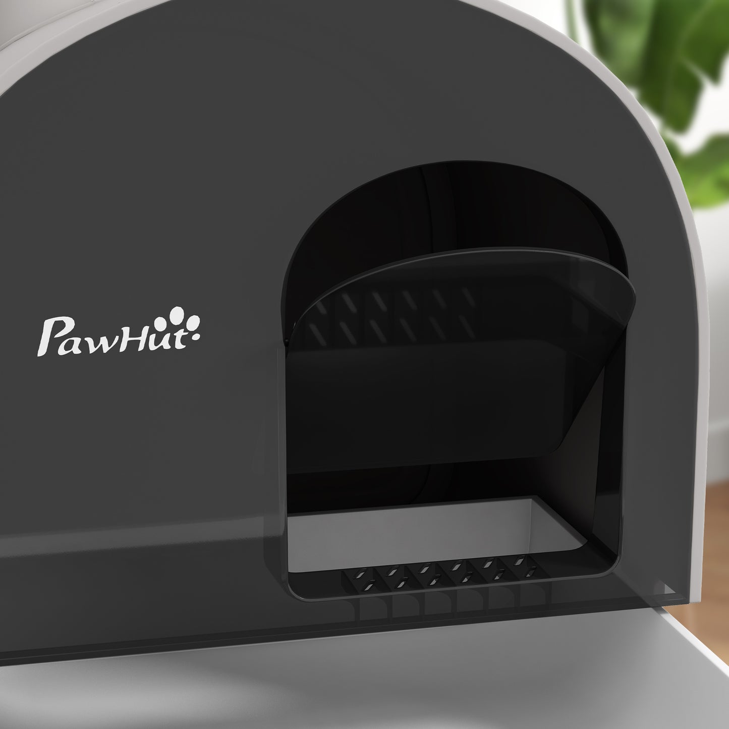 Hooded Cat Litter Box with Scoop & Filter - Light Gray, 475x455x460mm