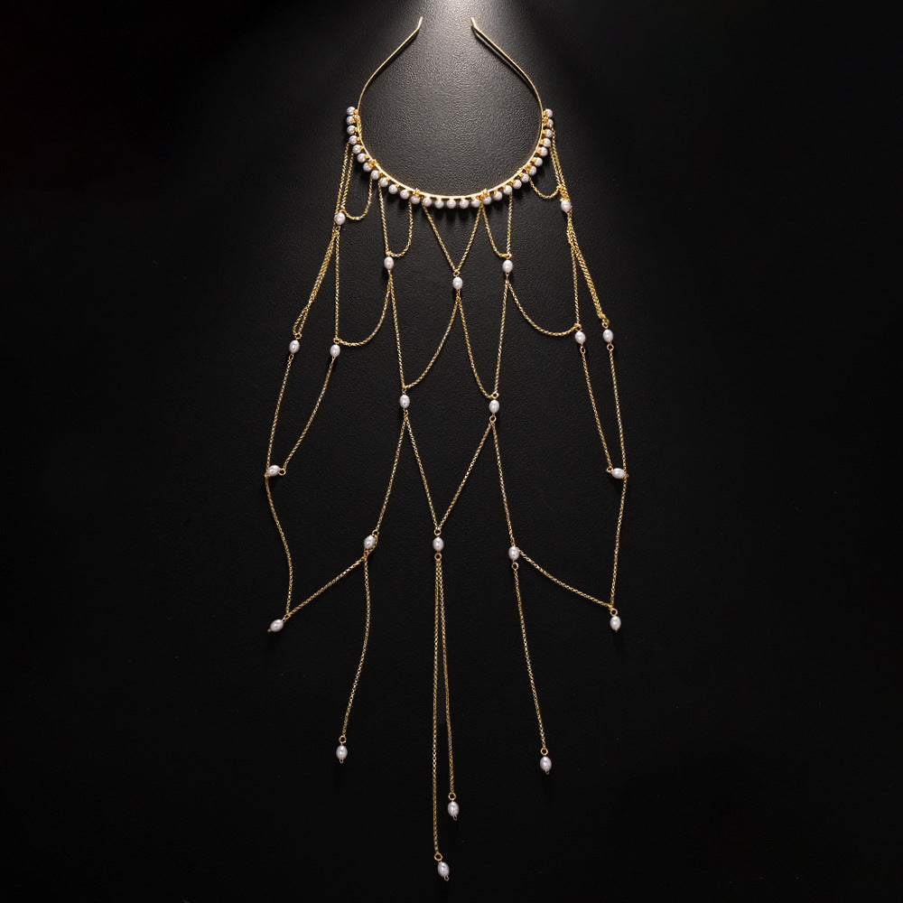 Mesh Tassel Hair Chain for Women