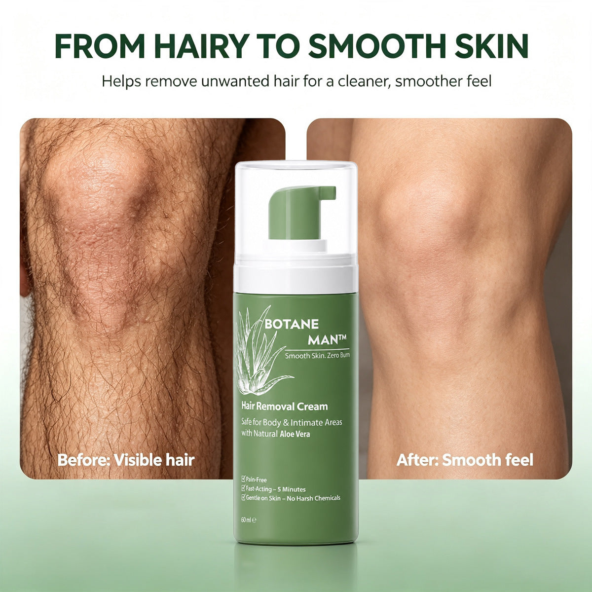 Gentle Skin Cleansing & Moisture Lock Hair Removal Mousse - 60ml