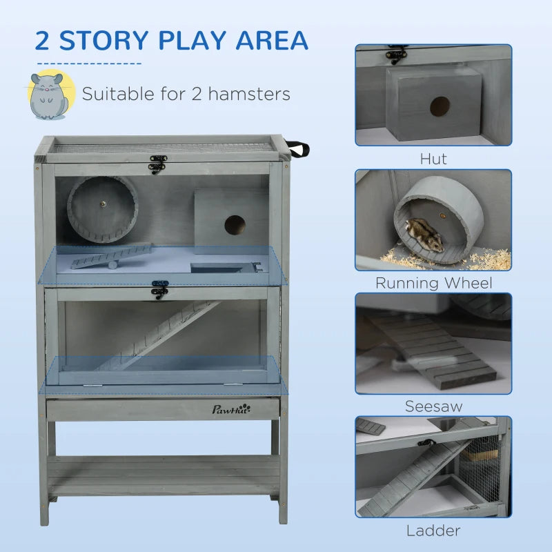 5-Tier Hamster Cage with Openable Roof Small Animal Habitat