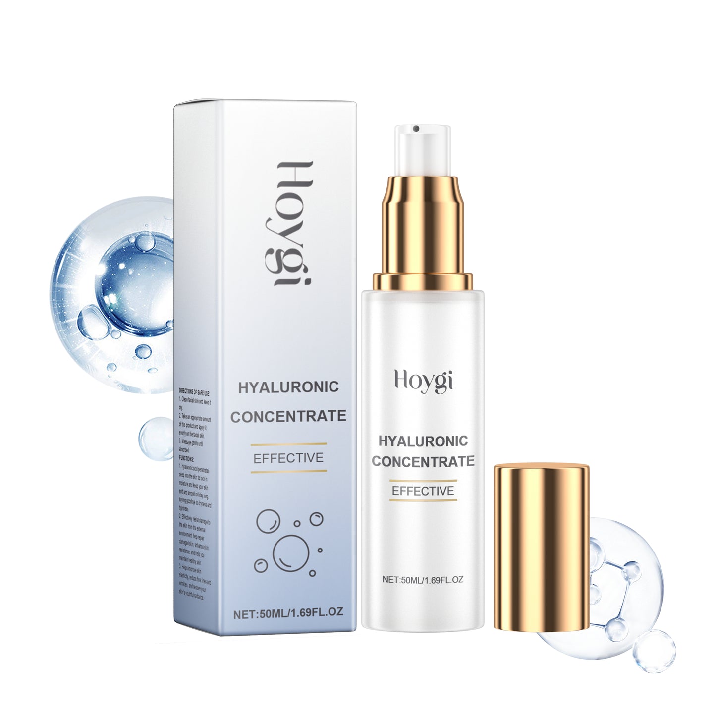 Hyaluronic Acid Hydrating Face Serum - 50ml Moisturizing & Brightening Essence