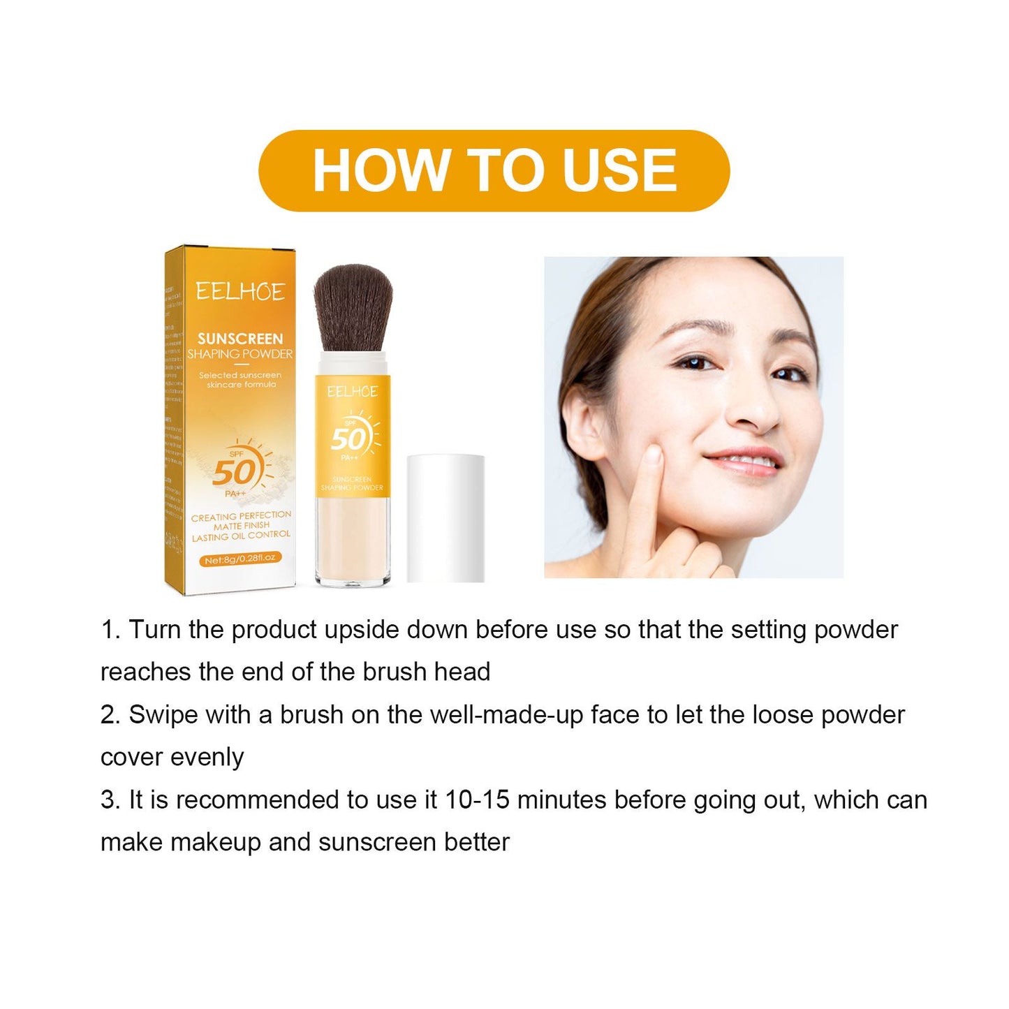 Sunscreen Setting Powder - Oil Control & Matte Finish Makeup
