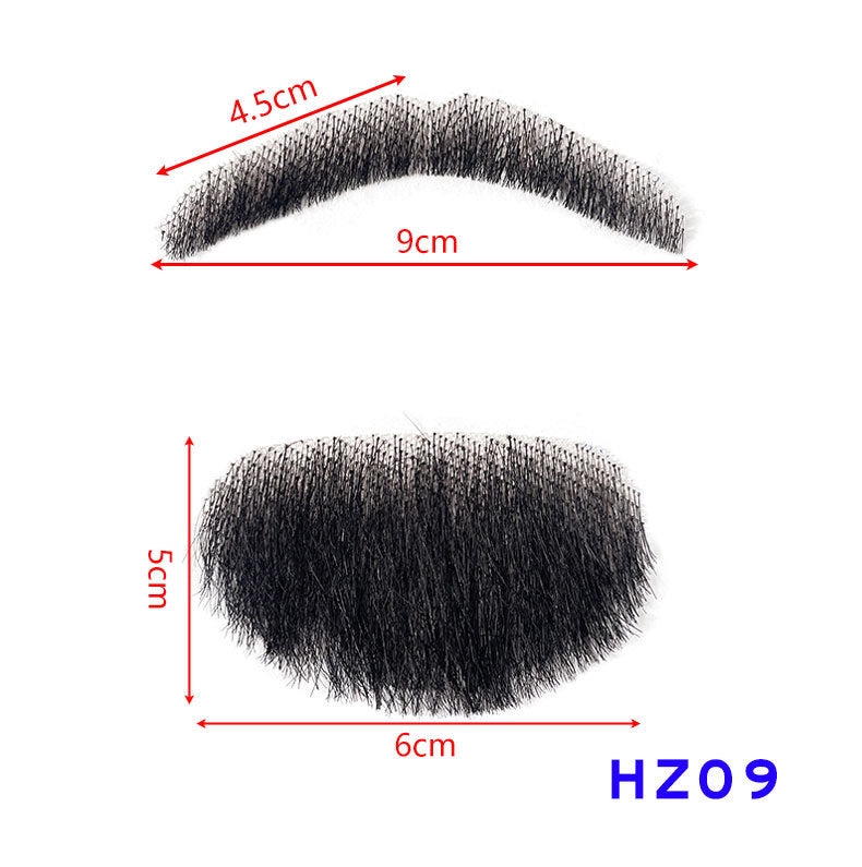Hand-Woven Fake Beard & Eyebrow Makeup Props for Film & TV