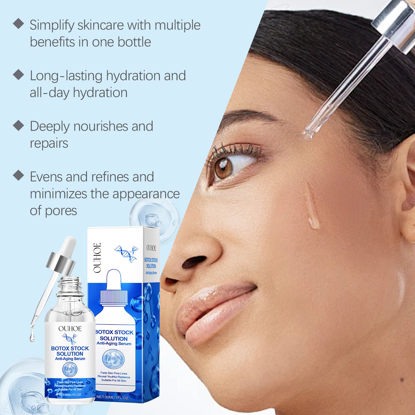 Hydrating Facial Serum with Vitamin C and Nicotinamide for Glow