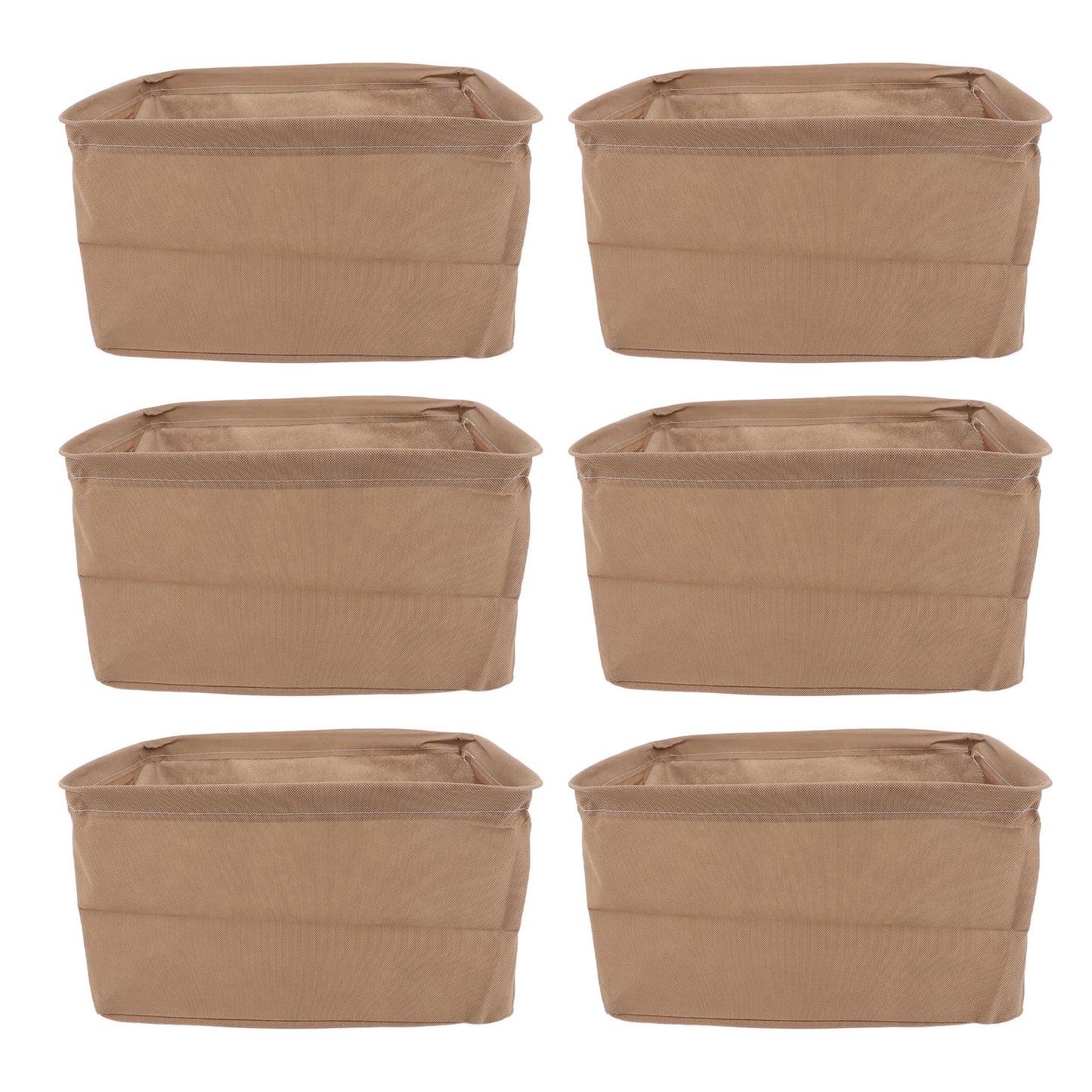 6 Pcs Clothes Storage Box Thickened Fabric Foldable Bin Clothing