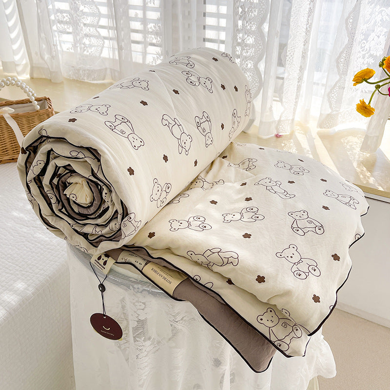 Cotton & Soybean Fiber Summer Quilt - Multiple Sizes & Patterns