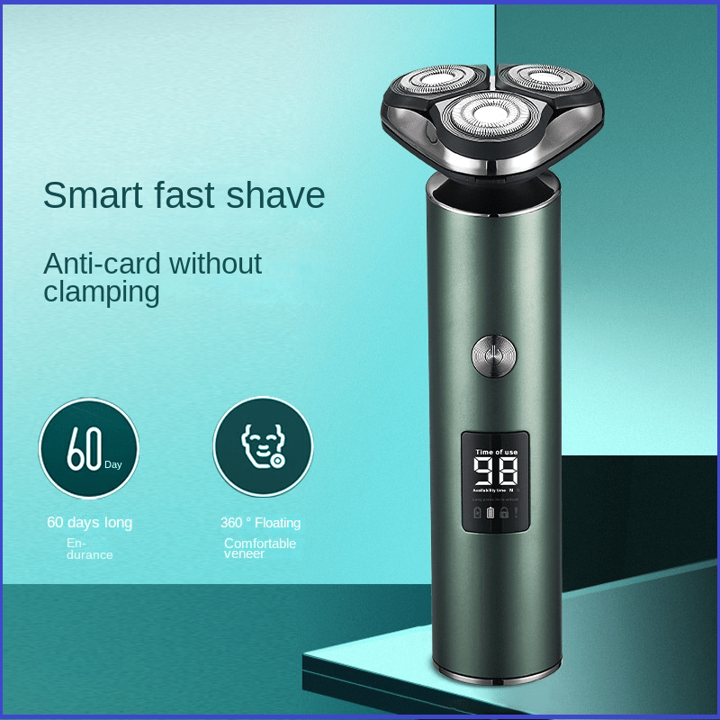 Portable Triple-Head Electric Shaver - Waterproof Wet & Dry Men's Razor