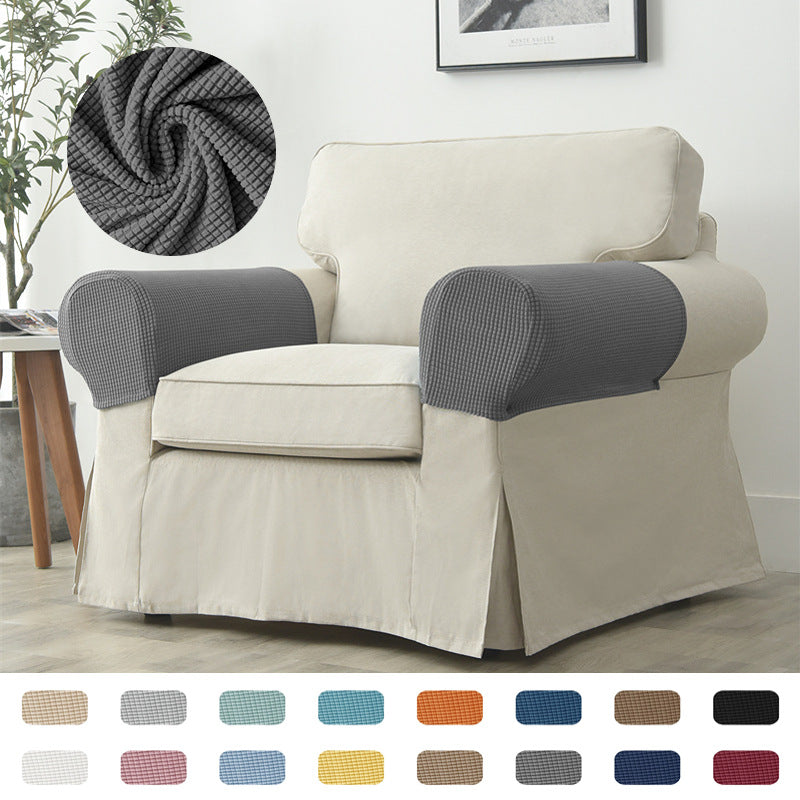 Solid Color Sofa Armrest Cover Set - Protective & Versatile Home Decor