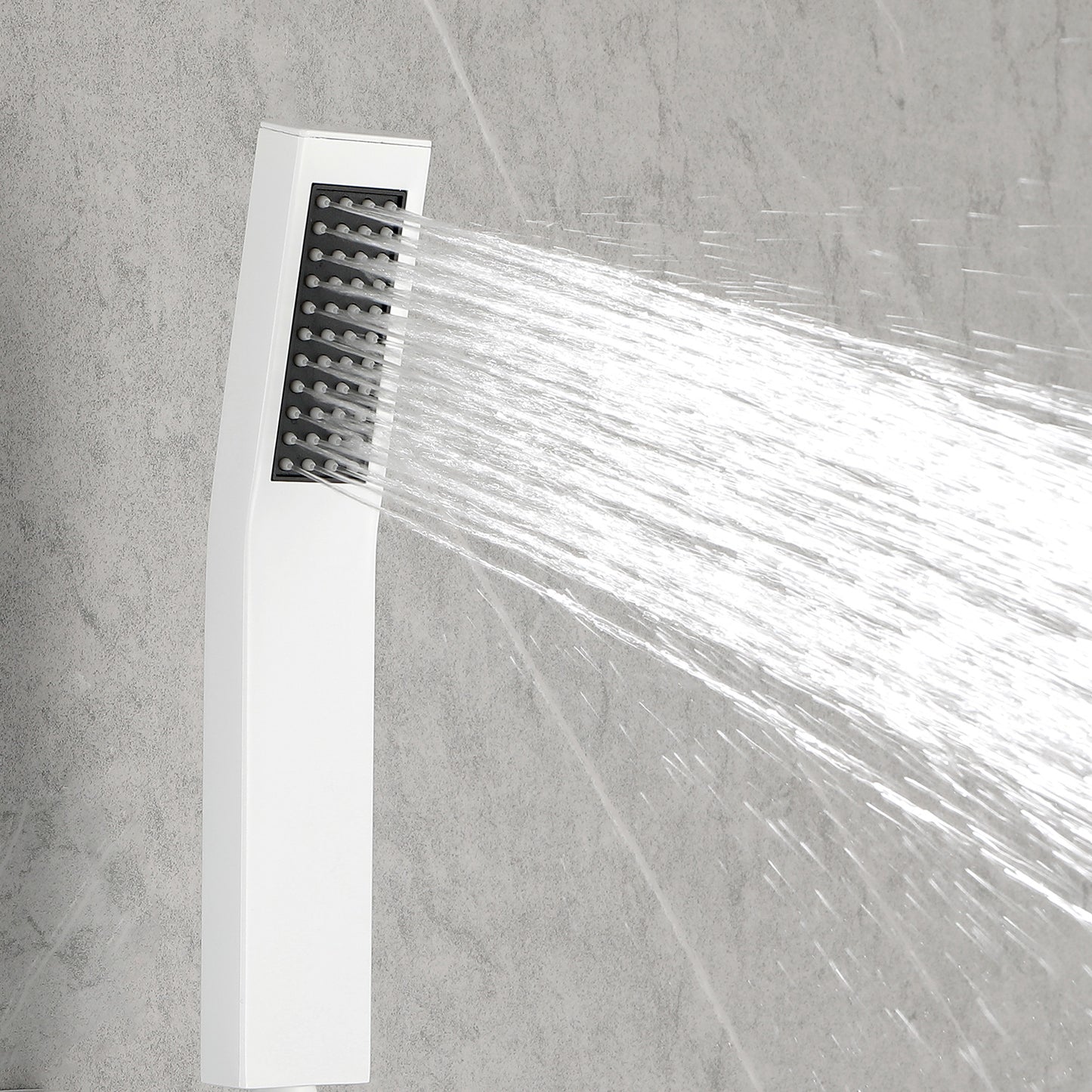 Handheld Shower with 28-Inch Slide Bar & 59-Inch Hose - White