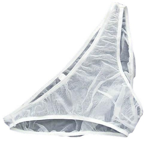 Plus Size Transparent Mesh Lingerie - Low Waist T-Back See-Through Underwear