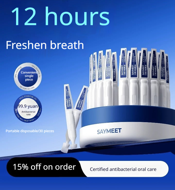 Single-Use Oral Oil for Fresh Breath - 30 Doses (45ml)