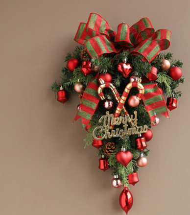 Christmas Wreath Door Wall Hanging Decoration for Festive Home Decor