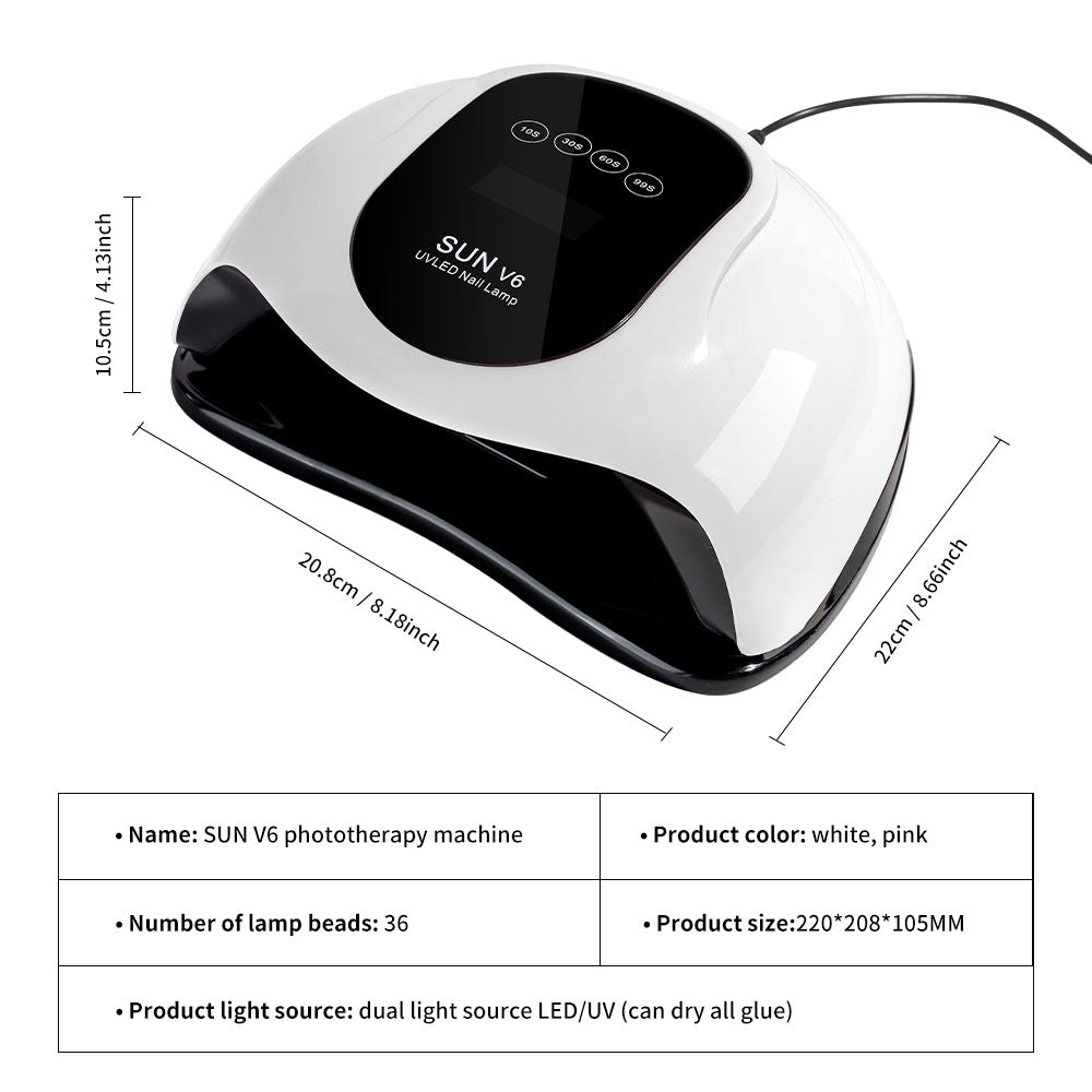Professional UV LED Nail Lamp - Fast Curing Gel Nail Dryer with Auto Sensor