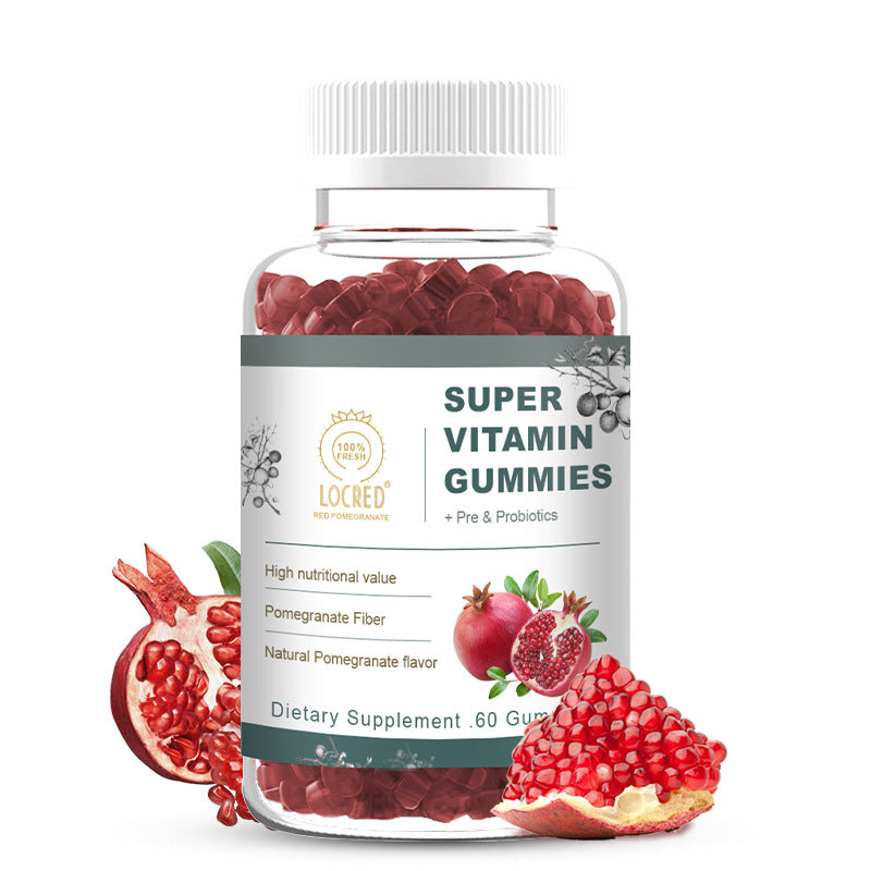 Vitamin Gummy Candy Bottle - Soft Fudge Supplement for Adults