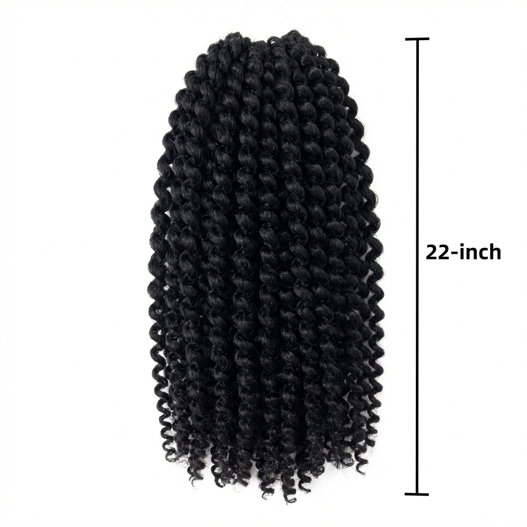 Water Wave Crochet Braiding Hair - Long Bohemian Curly Synthetic Fiber