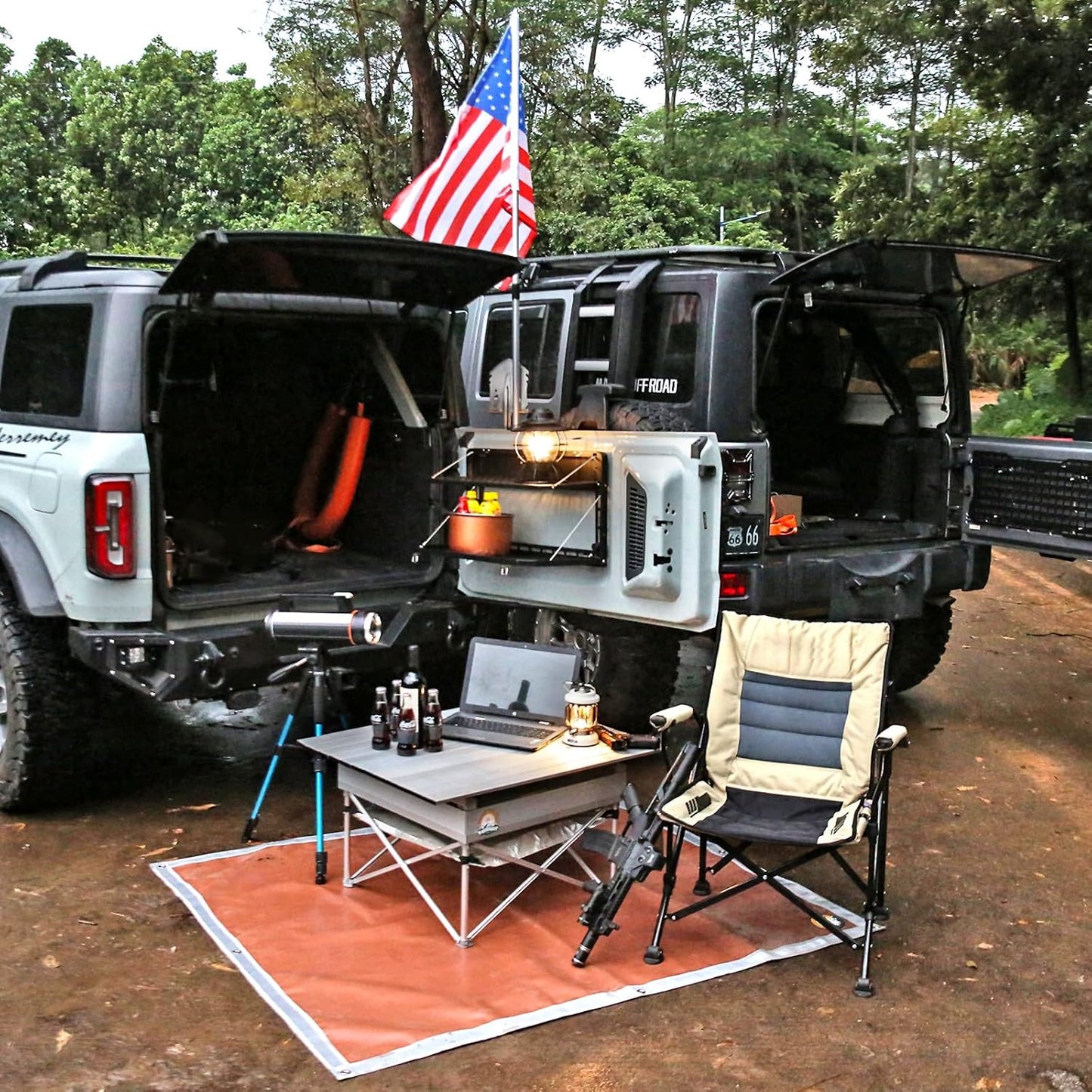 Tailgate Table Rear Foldable Cargo Shelf Aluminum Alloy Storage MOLLE