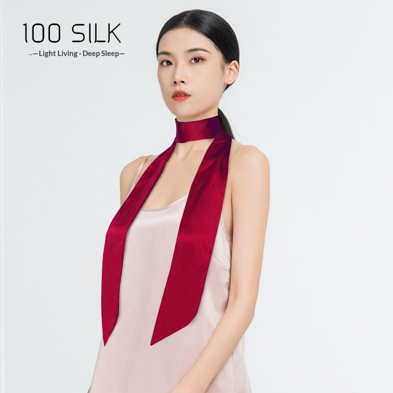 Elegant Silk Long Hairband Scarf for Women - Versatile Head Wrap