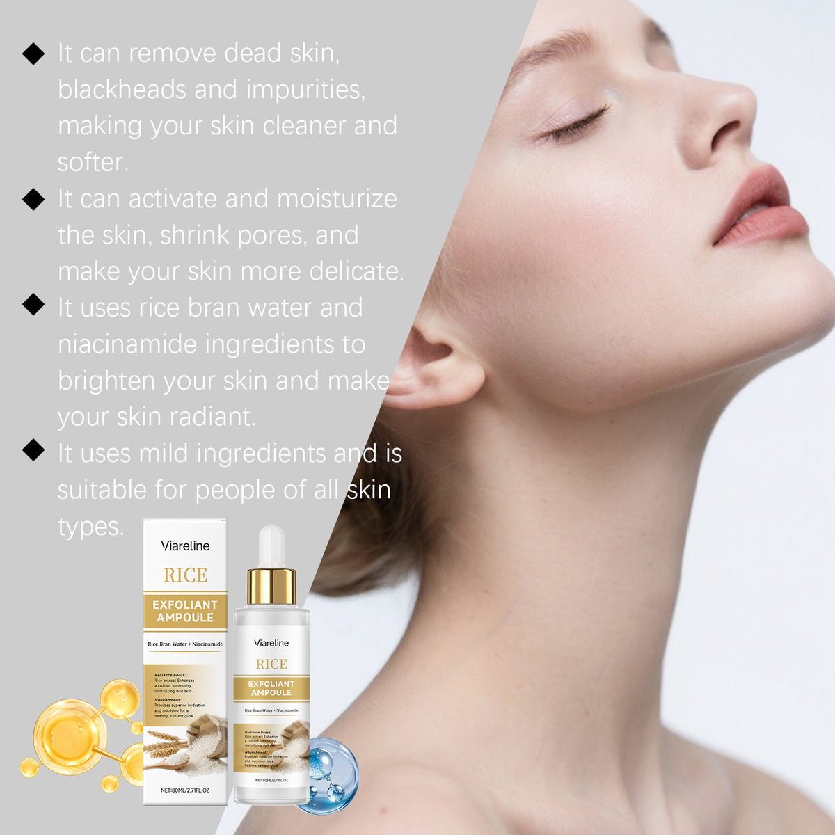 Rice Keratin Facial Essence Cleanser - 80ml