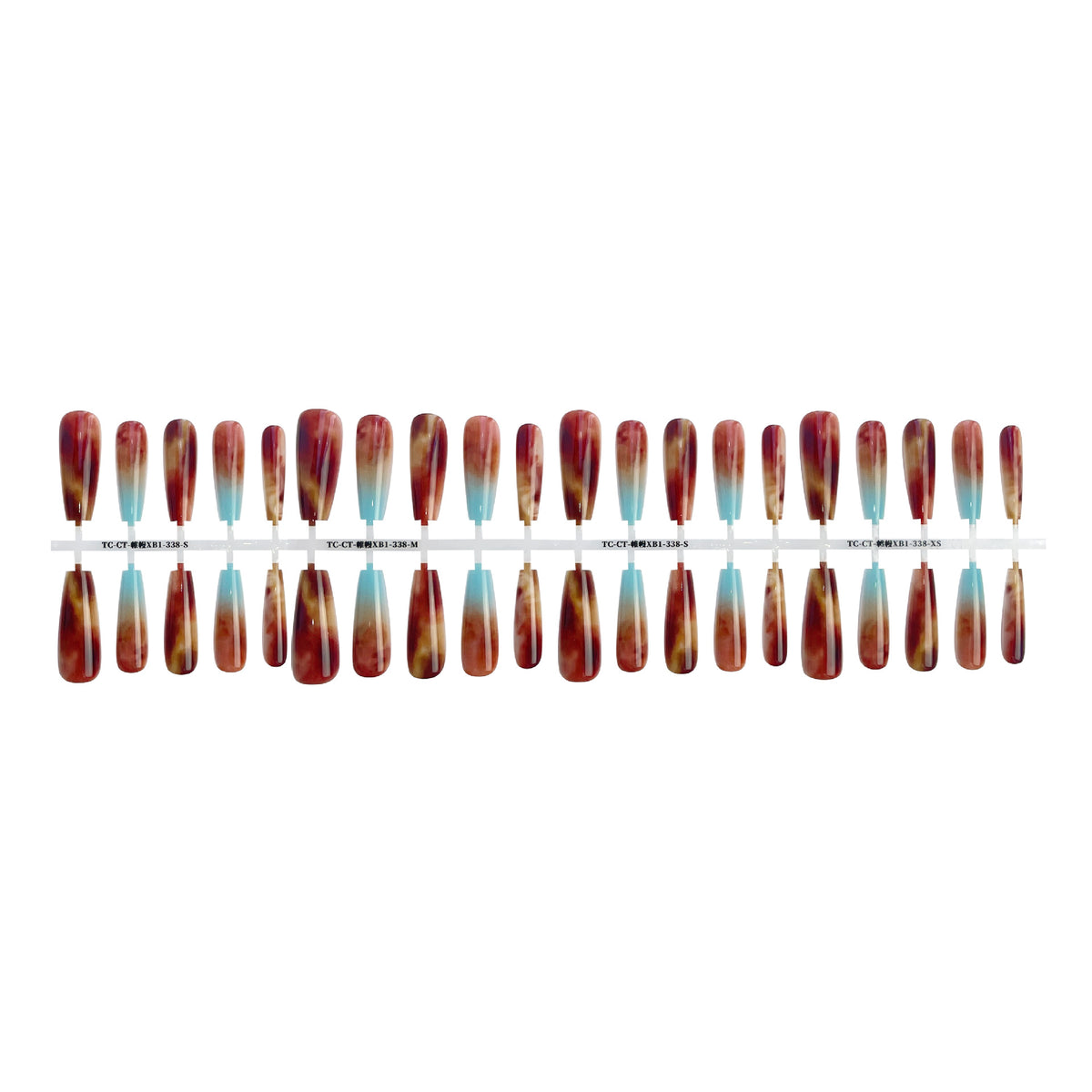 Gradient Autumn & Winter Nail Art Kit with Colorful Nail Stickers and Sealing Layers