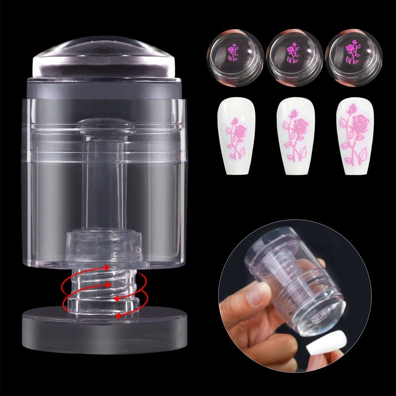 Rotatable Transparent Silicone Stamp - Rotating Seal