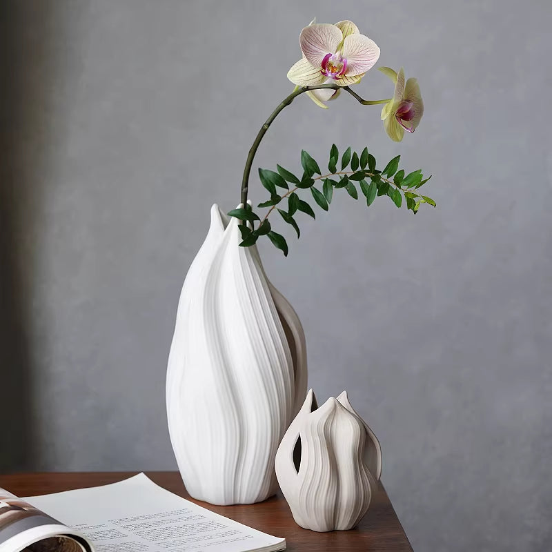European-Style Ceramic Vase for Home Decor Small Blue Vase