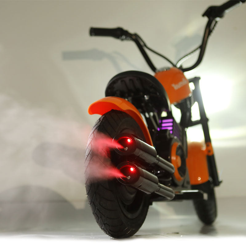 Kids Electric Motorcycle 12-Inch Ride On Toy - Orange