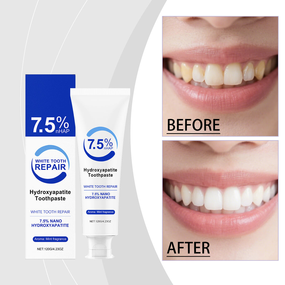 Mint Toothpaste with Coconut Oil & Peppermint, 120g