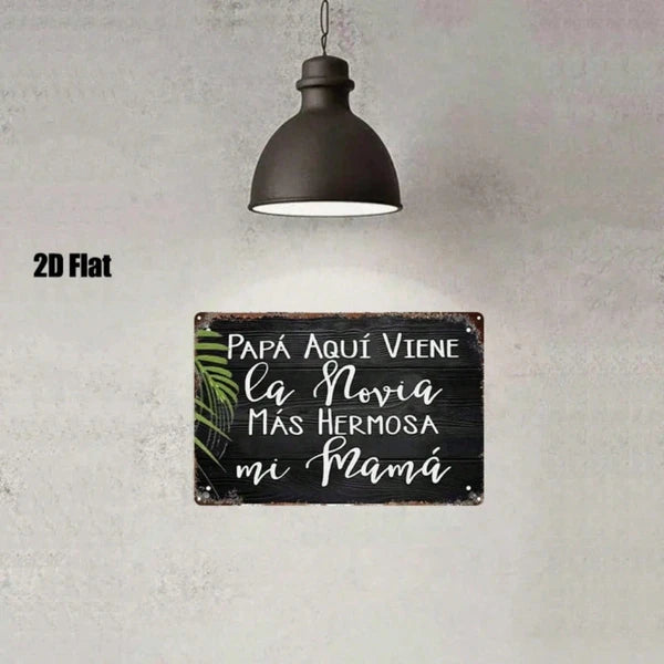 Metal Tin Wall Decoration - 20 cm x 20 cm Artistic Design