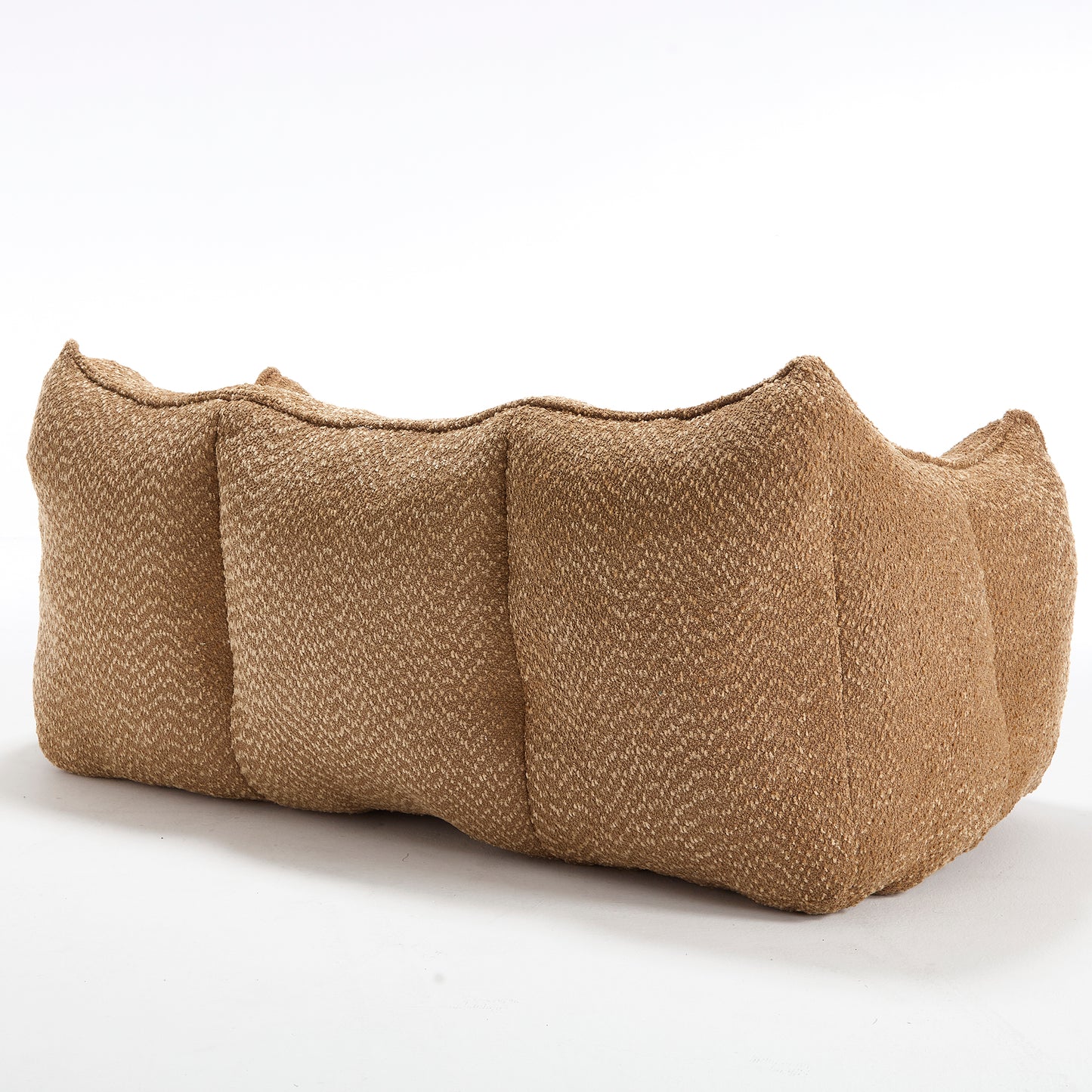 Comfortable Beanbag Chair for Two - Coffee Chenille Sofa