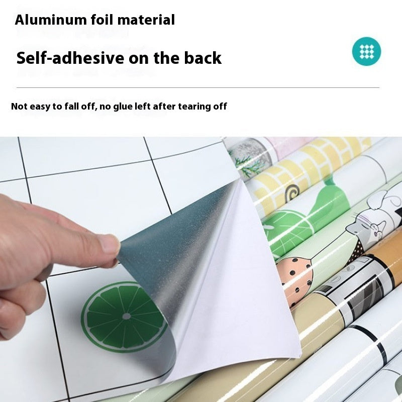 Self-Adhesive Waterproof Kitchen Sticker Set - Thickening Oil-Proof Wall Decals