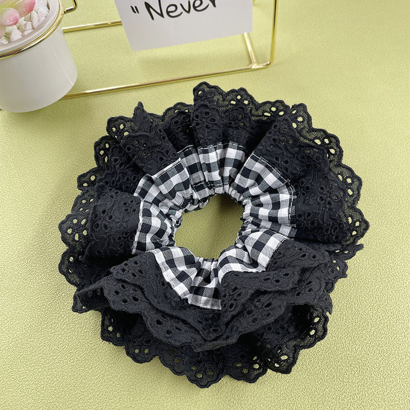 Trendy Lace Hair Ring Set - Handmade French Style Hair Accessories