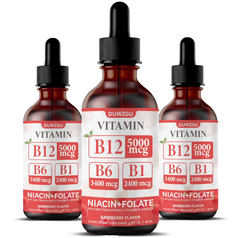 Vitamin B12 Liquid Drops - High Potency Energy Supplement